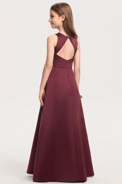 Robe Demoiselle D'Honneur Satin Émeraude - gallery 4