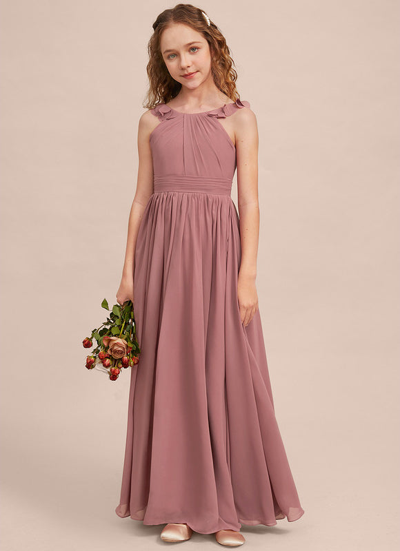 Robe Demoiselle D'Honneur Flottante Poudrée