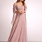Robe Demoiselle D'Honneur Mousseline Beige