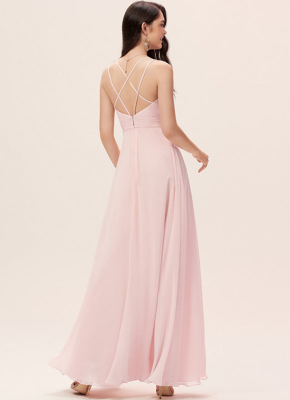 Robe Longue Fluide Demoiselle D'Honneur - gallery 4