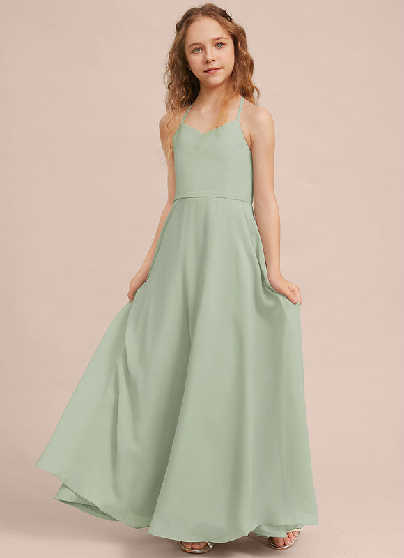 Robe Demoiselle D'Honneur Verte Éthérée - gallery 2