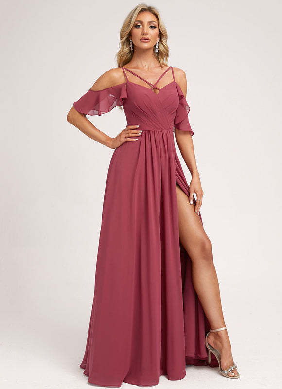 Robe Demoiselle D'Honneur Fluide Ciel - gallery 3