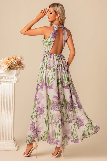 Robe Demoiselle D'Honneur Florale Légère - gallery 4