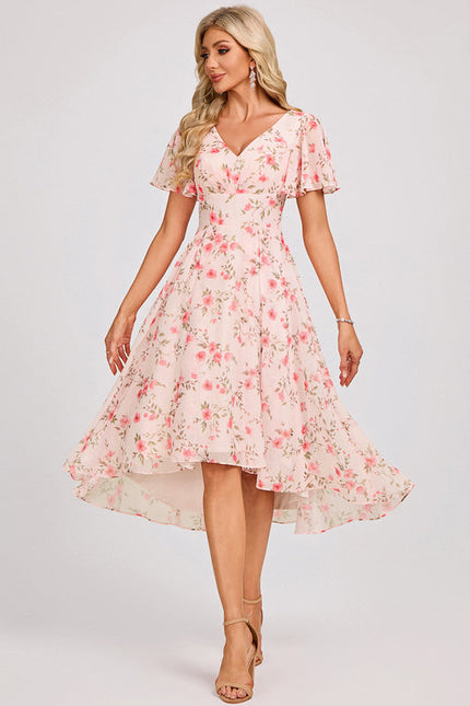 Robe Demoiselle D'Honneur Asymétrique Fluide - gallery 1