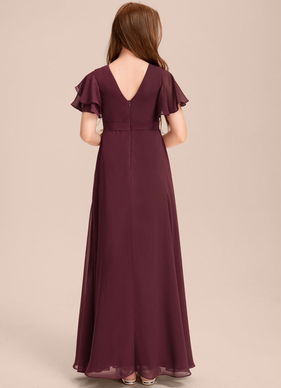 Robe Demoiselle D'Honneur Volante Prune - gallery 4