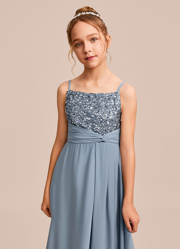 Robe Demoiselle D'Honneur Pailletée Céleste - gallery 6