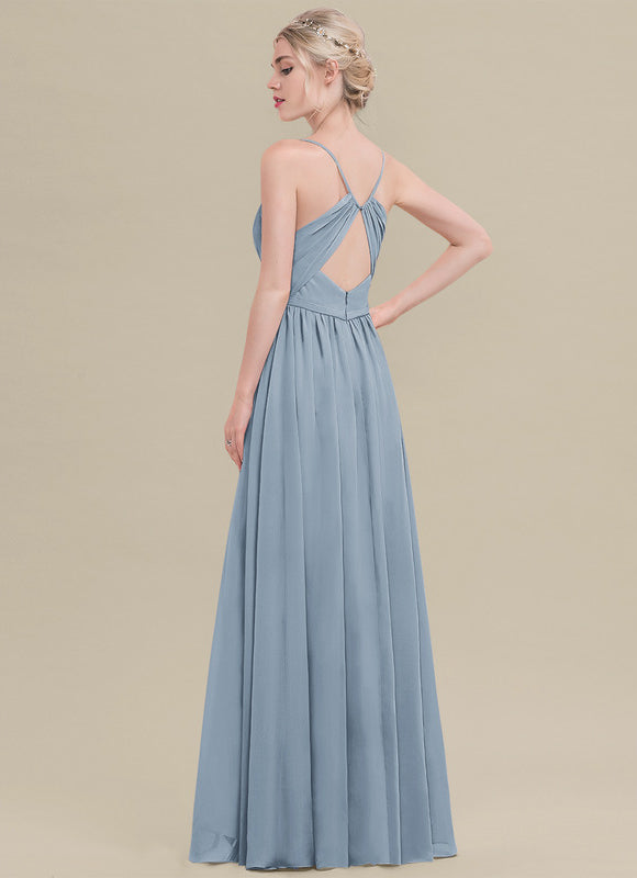 Robe Demoiselle D'Honneur Élégante Bordeaux - gallery 3