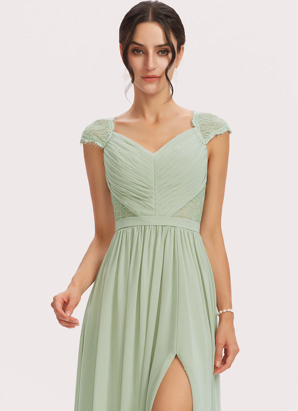 Robe Demoiselle D'Honneur Fluide Rose Pâle - gallery 4