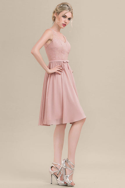 Robe Demoiselle D'Honneur Rose Éclatante - gallery 3