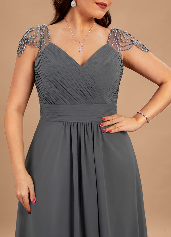 Robe Demoiselle D'Honneur Élégance Graphique - gallery 7