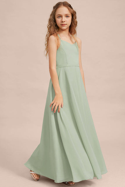 Robe Demoiselle D'Honneur Verte Éthérée - gallery 4