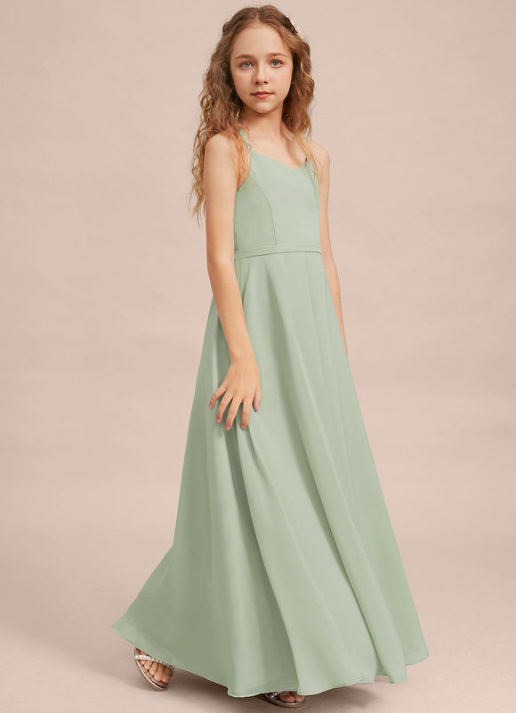 Robe Demoiselle D'Honneur Verte Éthérée - gallery 4