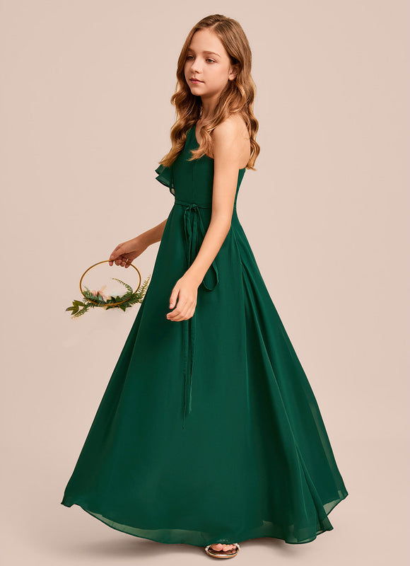 Robe Demoiselle D'Honneur Vert Poudré Élégant - gallery 5