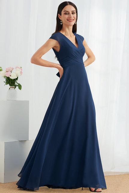 Robe Demoiselle D'Honneur Asymétrique Fluide - gallery 4