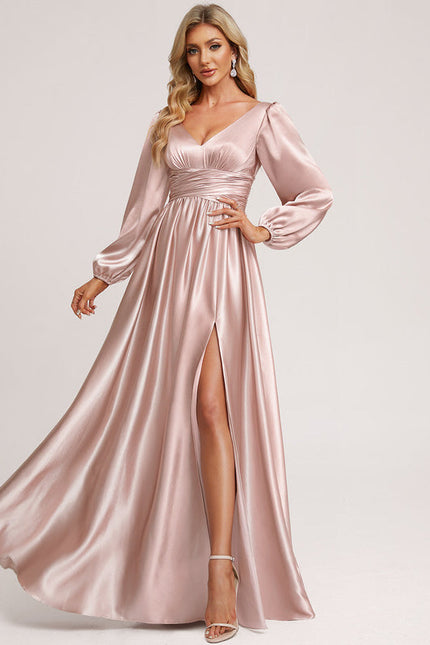 Robe Longue Satin Demoiselle D'Honneur - gallery 3