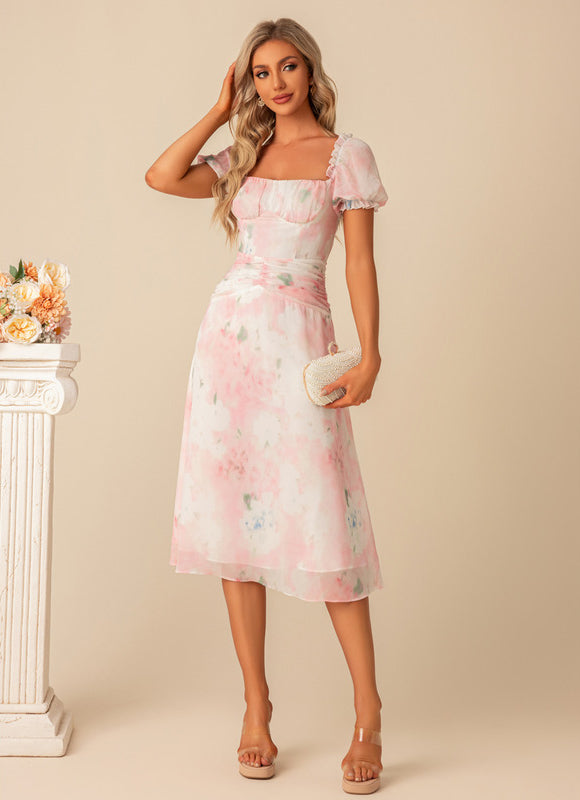 Robe Demoiselle D'Honneur Légère Pastel - gallery 1