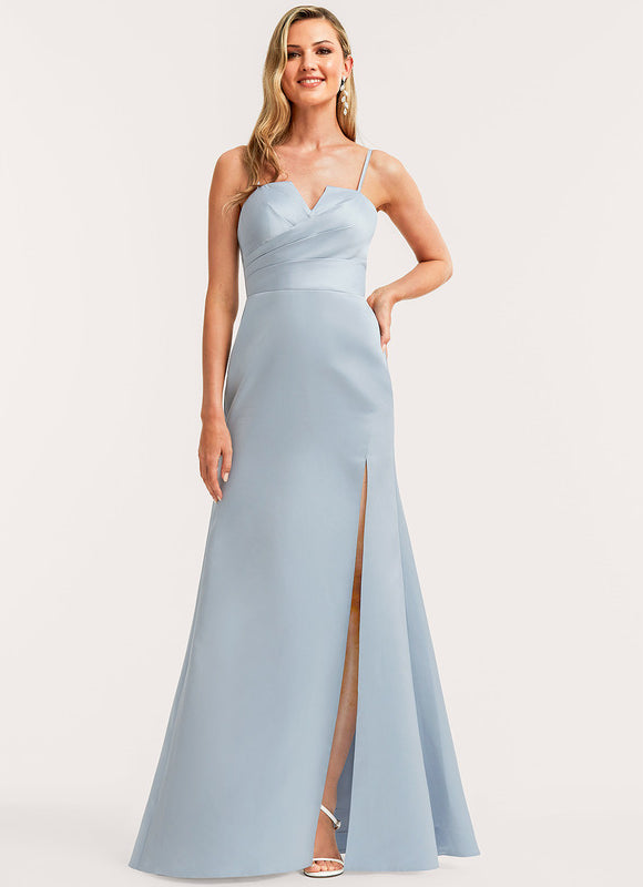 Robe Demoiselle D'Honneur Rose Satin - gallery 3