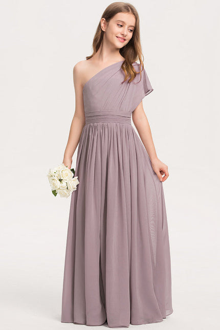 Robe Demoiselle D'Honneur Vert Poudré Élégant