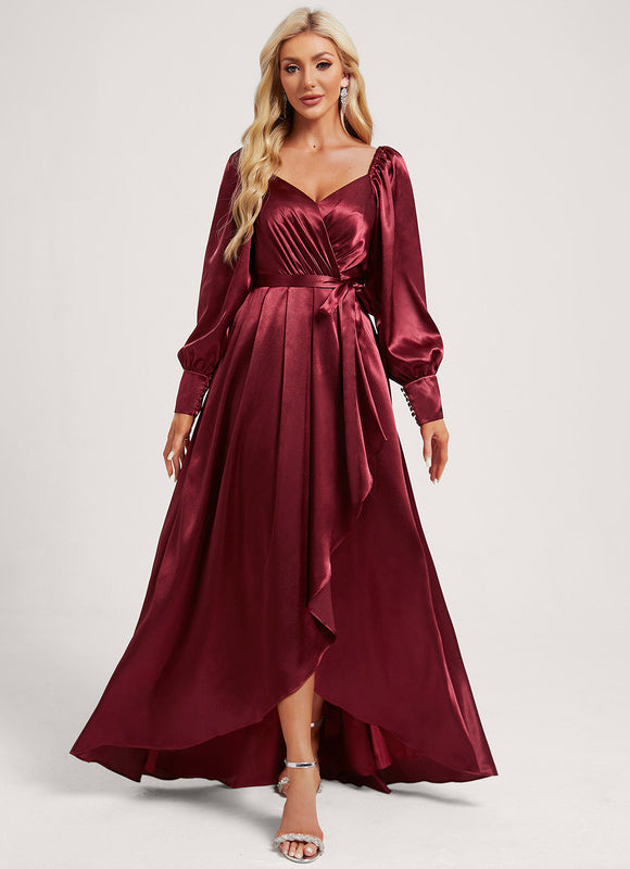 Robe Demoiselle D'Honneur En Satin - gallery 1