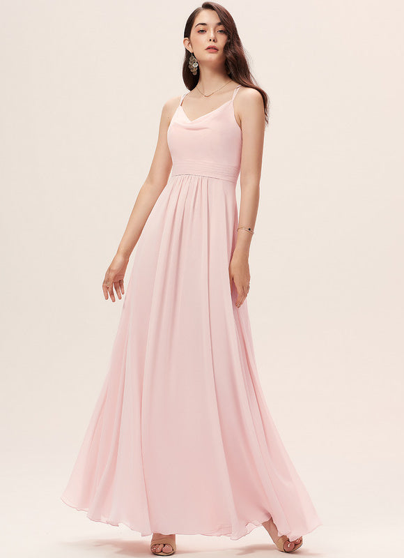Robe Longue Fluide Demoiselle D'Honneur - gallery 1