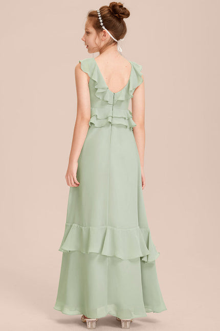 Robe Demoiselle D'Honneur Volante Prune - gallery 2