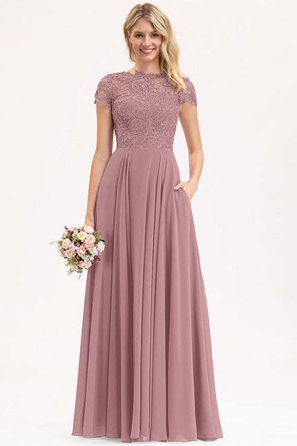 Robe Demoiselle D'Honneur Mousse Poudrée