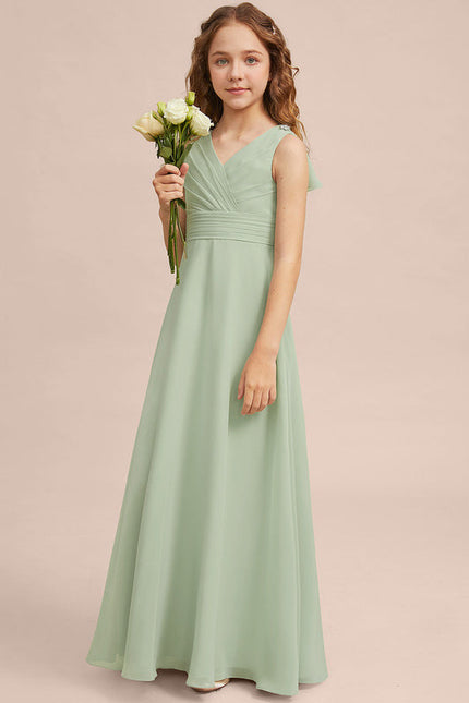 Robe Demoiselle D'Honneur Verte Éthérée