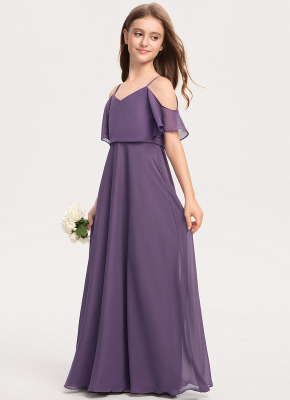 Robe Demoiselle D'Honneur Flottante Cerise