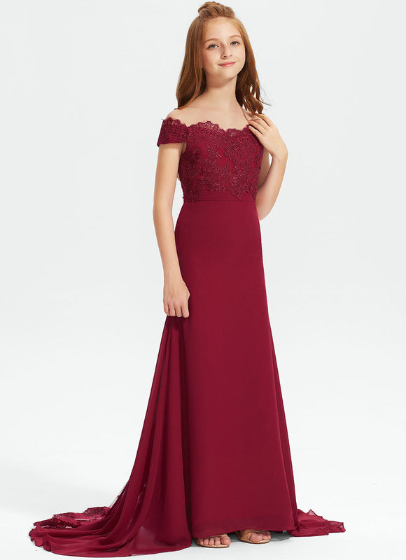 Robe Demoiselle D'Honneur Avec Traine - gallery 1
