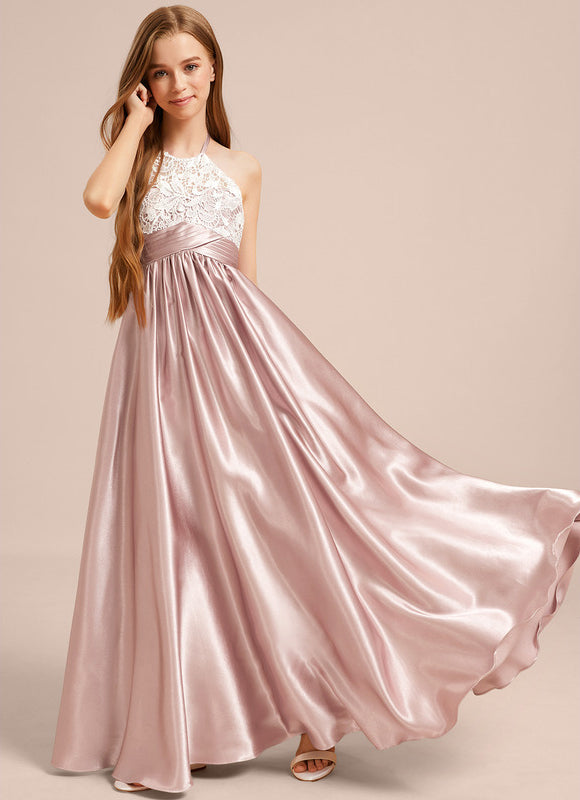 Robe Demoiselle D'Honneur Rose Dentelle - gallery 4