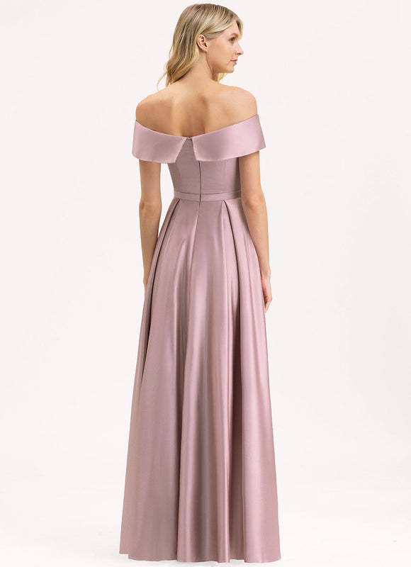 Robe Longue Demoiselle D'Honneur Vert Sauge - gallery 5