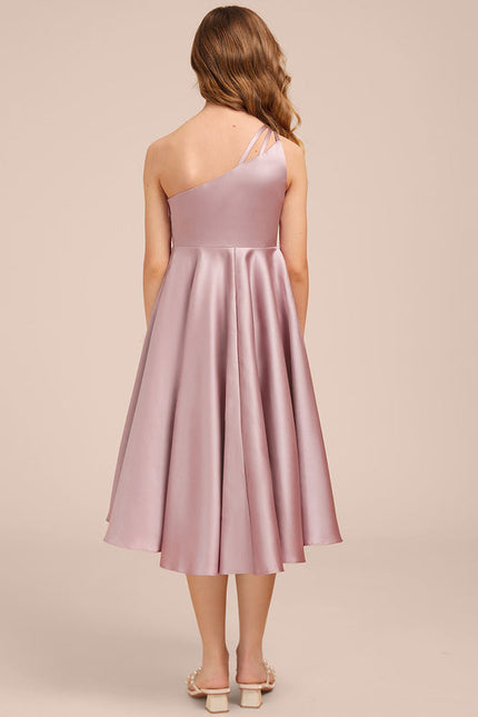 Robe Demoiselle D'Honneur Satin Lilas Chic - gallery 6