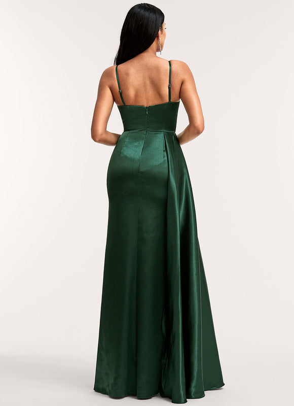 Robe Longue Satin Demoiselle D'Honneur - gallery 2
