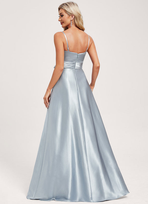 Robe Longue Satin Demoiselle D'Honneur - gallery 4