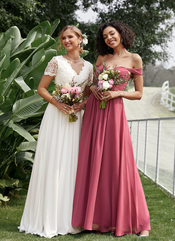 Robe Demoiselle D'Honneur Bordeaux Chic - gallery 9