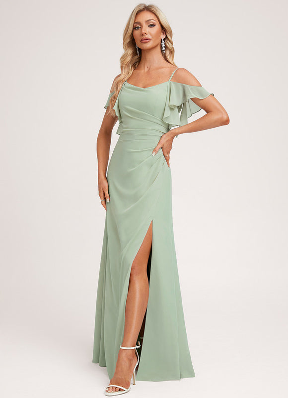 Robe Demoiselle D'Honneur Fluide Ciel - gallery 5