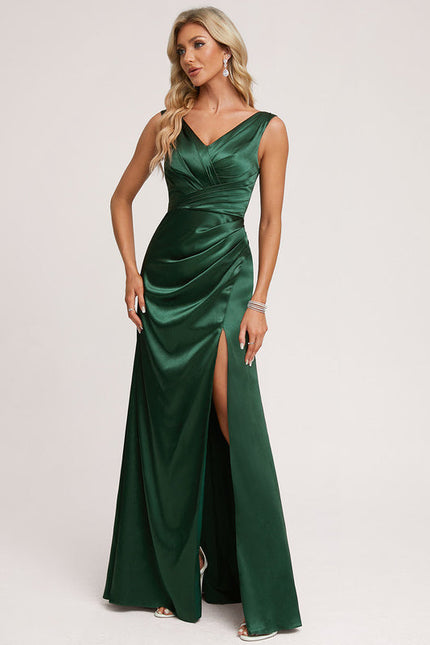 Robe Longue Satin Demoiselle D'Honneur - gallery 1