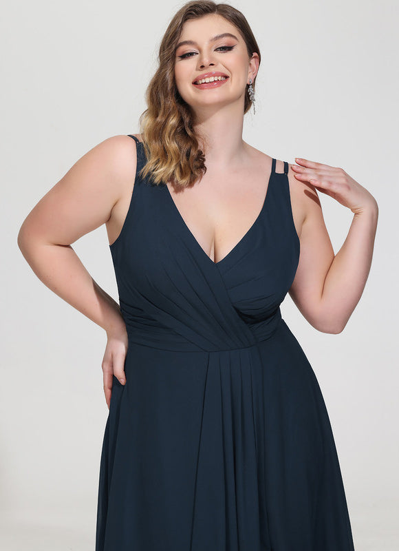 Robe Demoiselle D'Honneur À Volants Rose Pâle - gallery 9