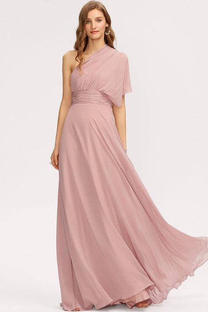 Robe Demoiselle D'Honneur Chic Mousseline Élancée - gallery 6