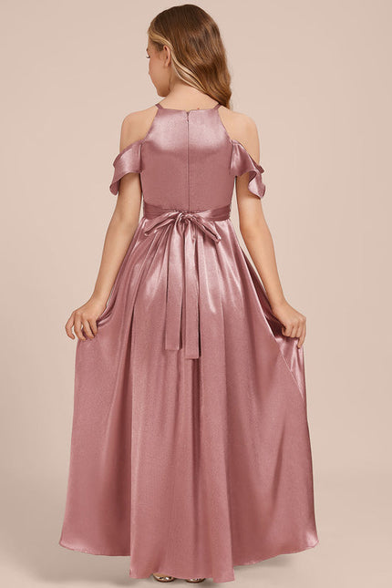 Robe Demoiselle D'Honneur Satin Bordeaux - gallery 1