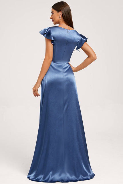 Robe Demoiselle D'Honneur En Satin - gallery 2