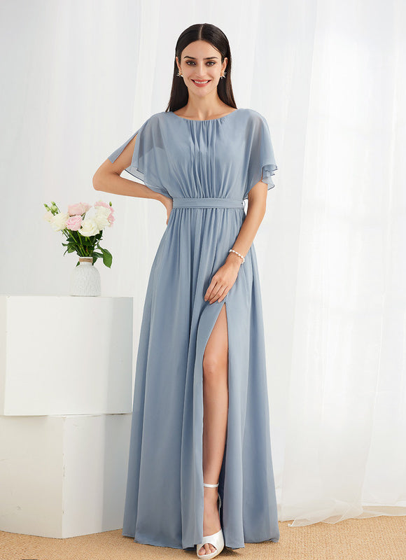 Robe Demoiselle D'Honneur Émeraude Fluide