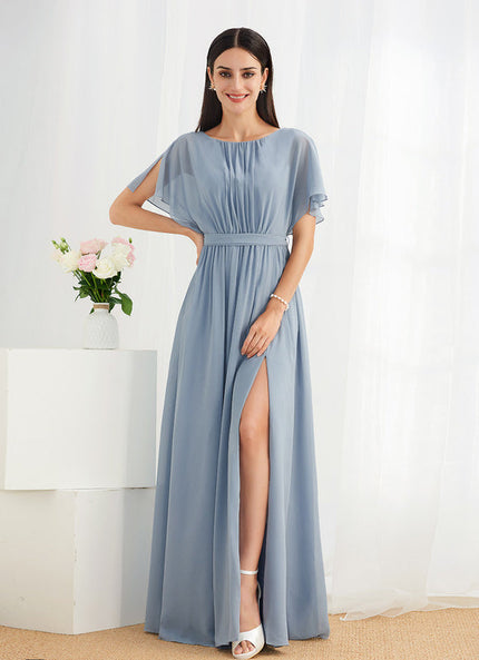 Robe Demoiselle D'Honneur Émeraude Fluide