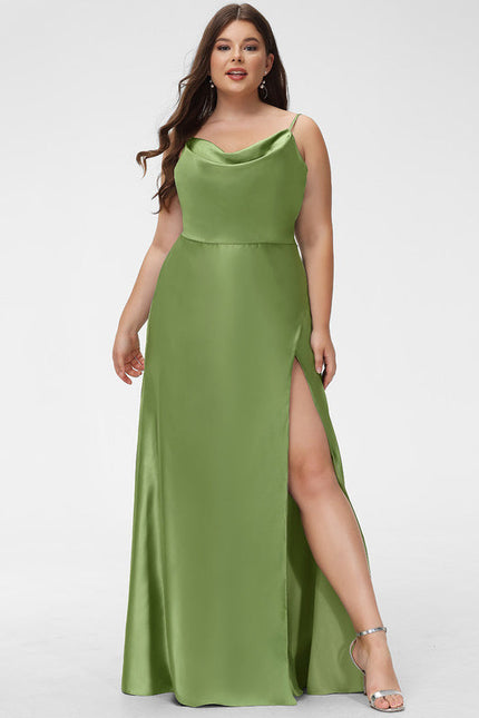 Robe Demoiselle D'Honneur Satin Rose Drapée - gallery 5