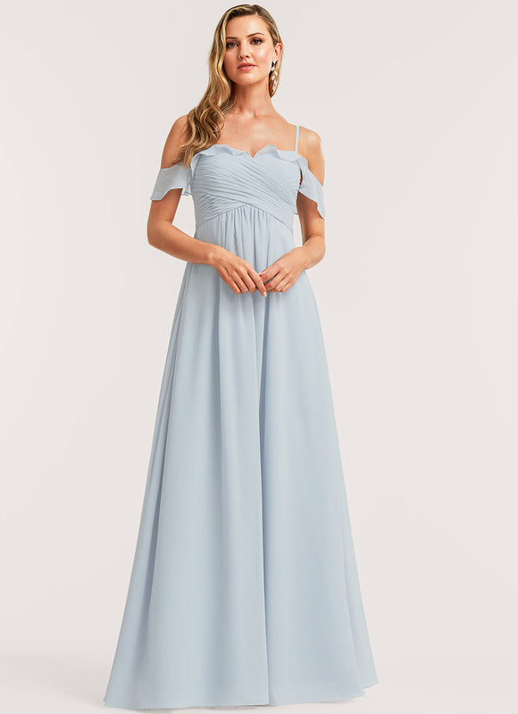 Robe Demoiselle D'Honneur Fluide Ciel - gallery 1