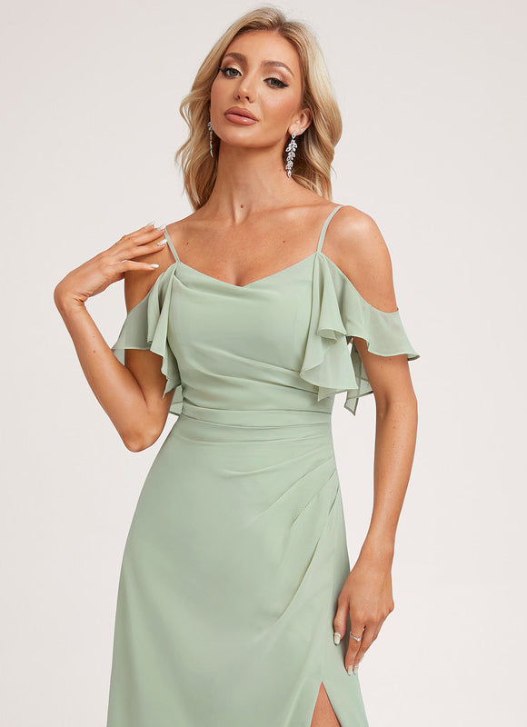 Robe Demoiselle D'Honneur Fluide Ciel - gallery 3