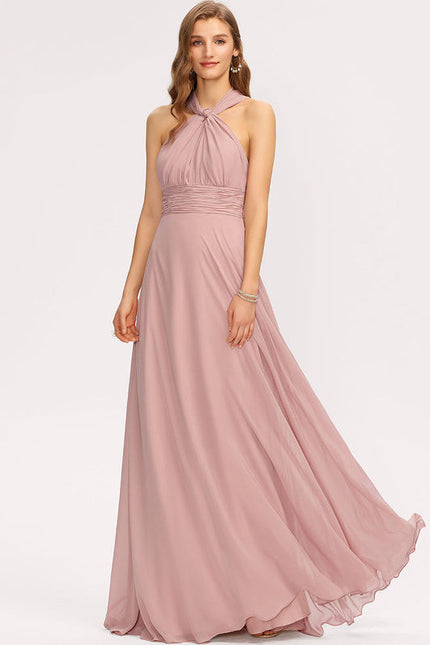 Robe Demoiselle D'Honneur Chic Mousseline Élancée - gallery 4