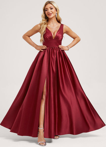 Robe Demoiselle D'Honneur Rose Satin