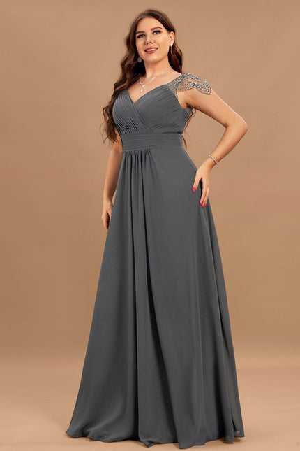 Robe Demoiselle D'Honneur Élégance Graphique - gallery 5