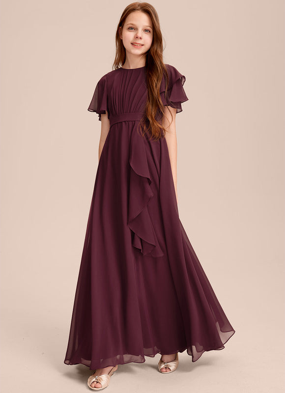 Robe Demoiselle D'Honneur Volante Prune - gallery 5
